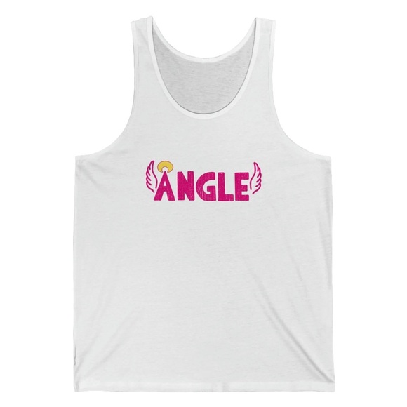 White “Angle” Unisex Tank Top Size 2XL - Picture 1 of 6